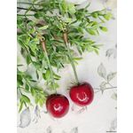 Серьги Вишенки из полимерной глины ручной работы